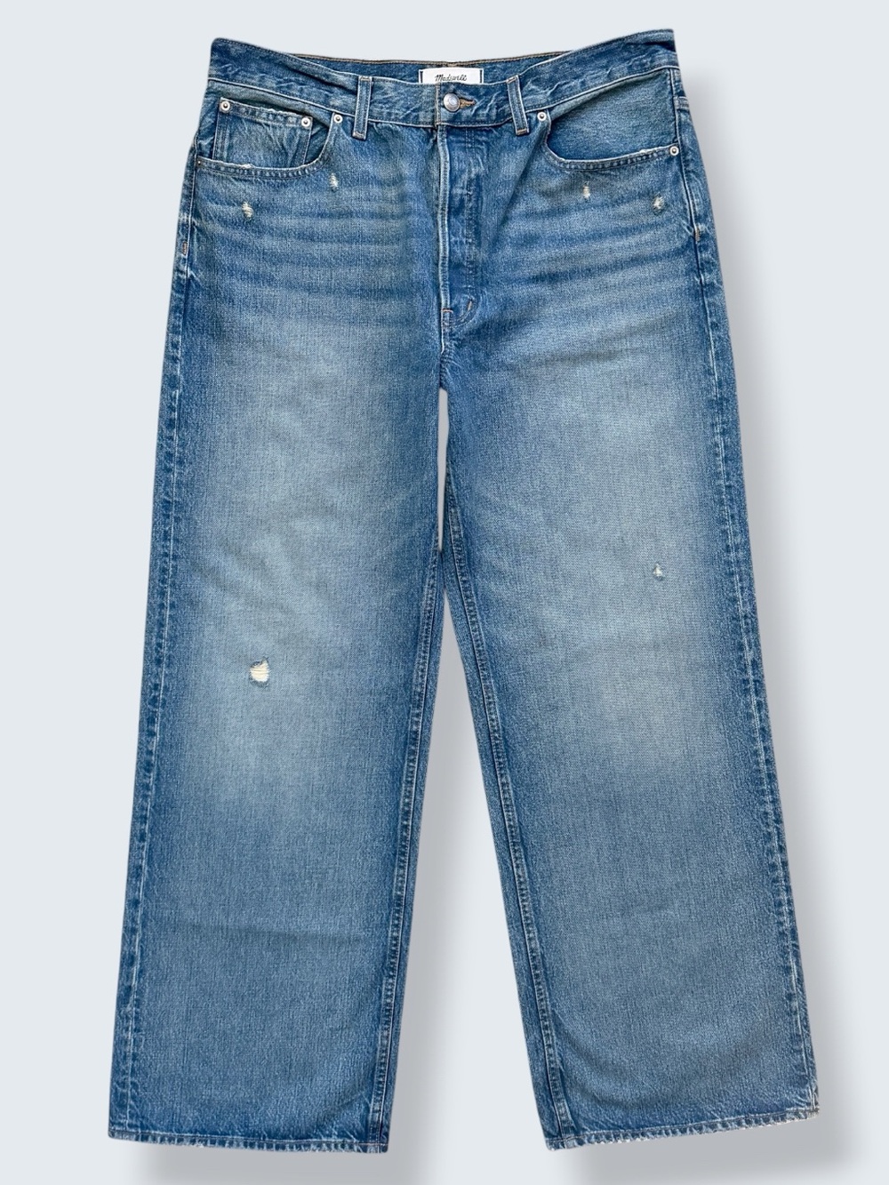 Madewell Low Slung Baggy Jeans Size 30 Wide Leg Light Wash Y2K
